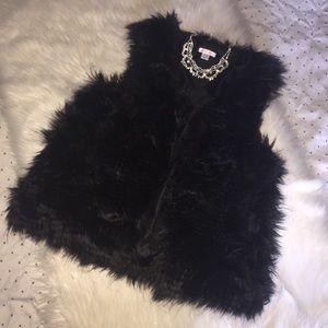 Faux fur vest